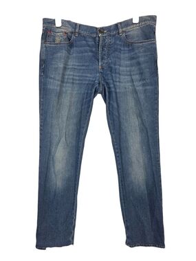 Brunello Cucinelli Men's Straight-Leg Jeans - Blue Denim